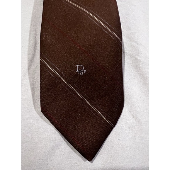 Christian Dior Tie 56‎ Inches Total Made In USA 95 %polyester 5% Silk - Picture 1 of 5